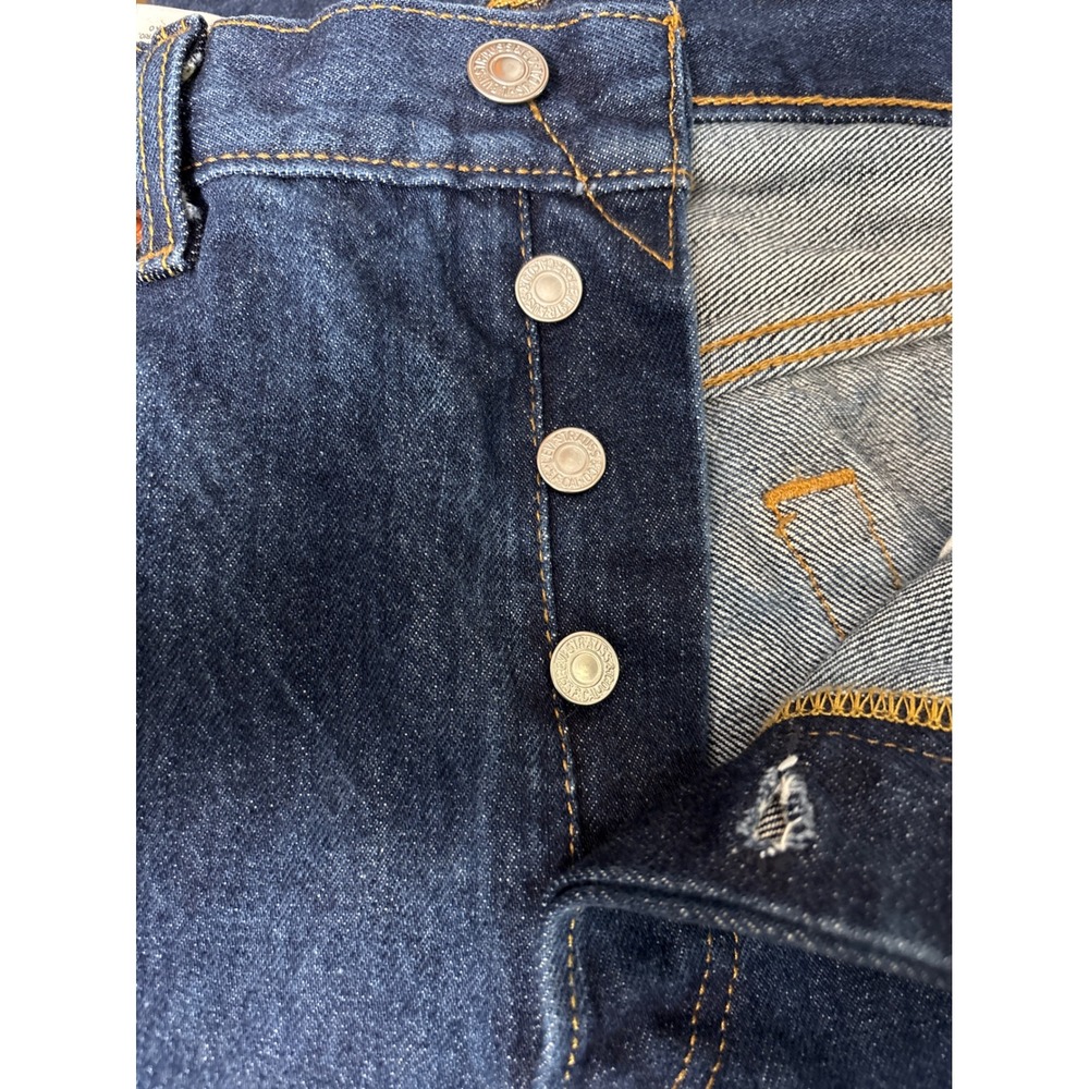 Levi's 501 Original Fit Jeans Men's 33x34 Dark Wash 100% Cotton - Picture 2 of 9